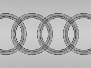 audi logo Modello 3D