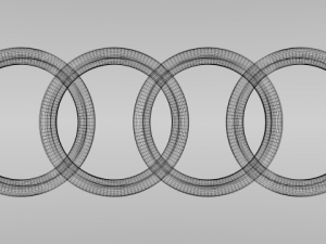 audi logo Modello 3D