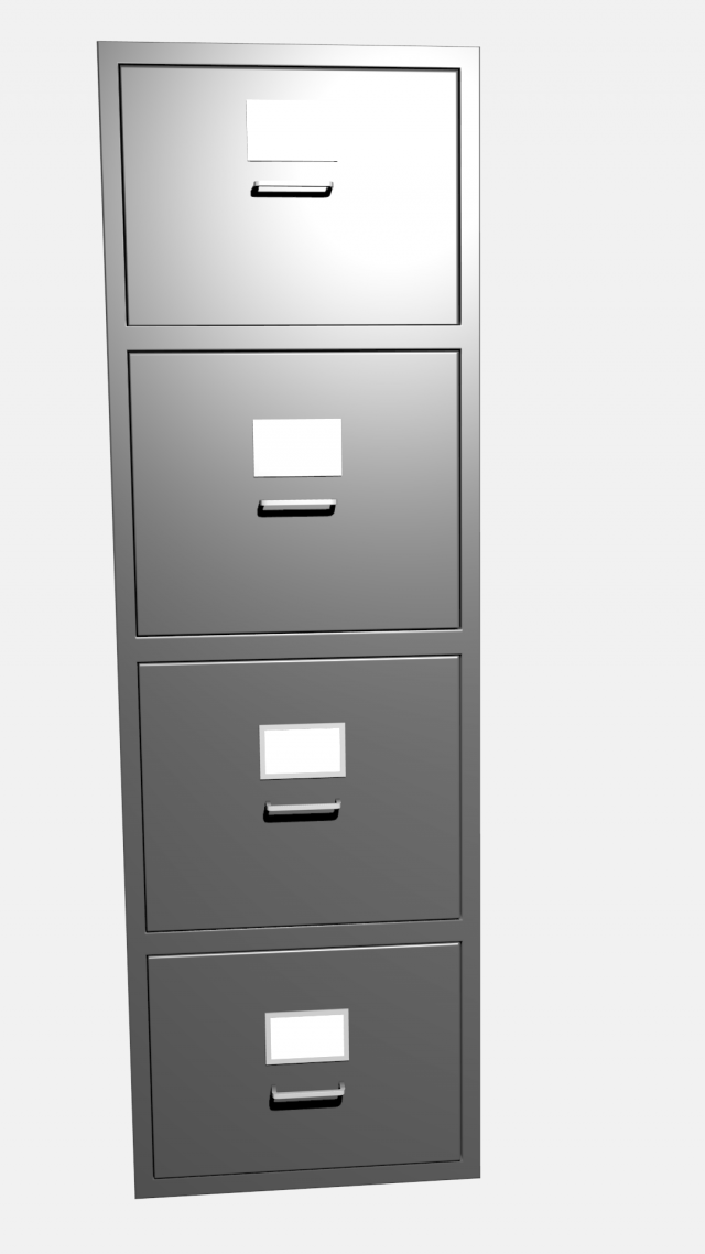 filing cabinet 3D Модель .c4d .max .obj .3ds .fbx .stl .blend 