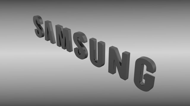 samsung logo 3D Model .c4d .max .obj .3ds .fbx .stl .blend 