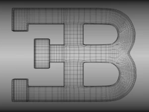 логотип бугатти 3D Модель