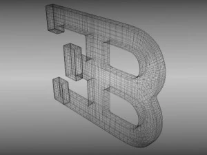 логотип бугатти 3D Модель