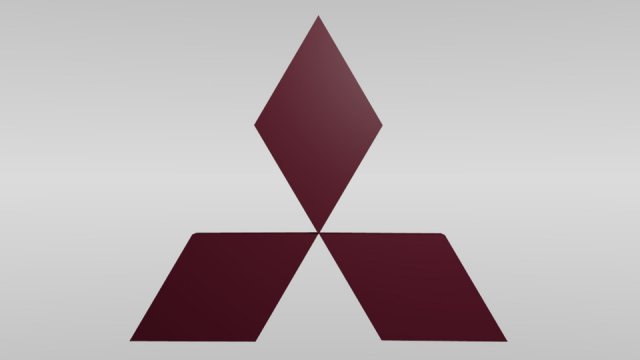 mitsubishi logo 3D Модель .c4d .max .obj .3ds .fbx .stl .blend 