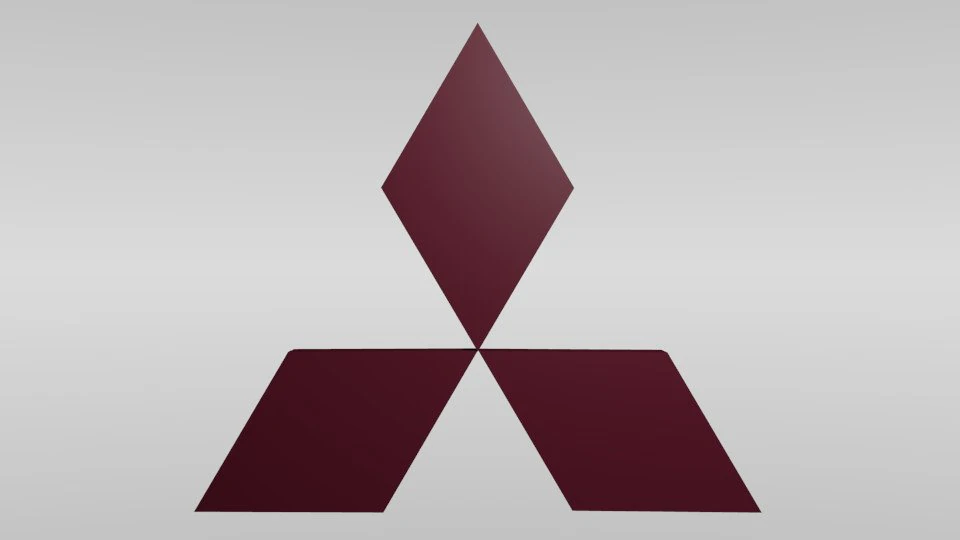 mitsubishi logo 3D Model .c4d .max .obj .3ds .fbx .stl .blend