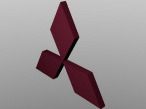 mitsubishi logo 3D Модель