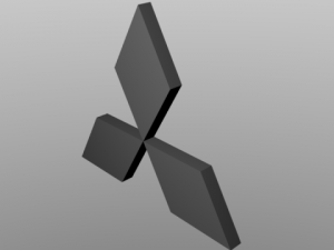 mitsubishi logo 3D Модель