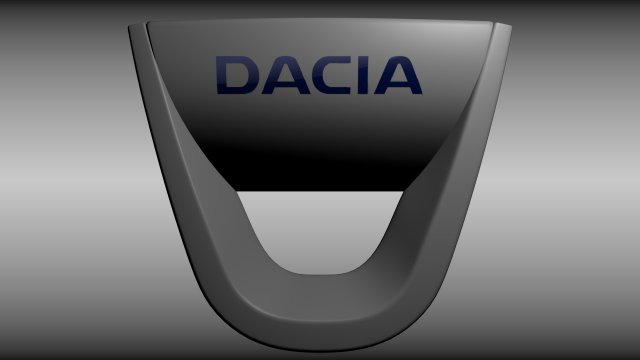 dacia logo 3D 모델 .c4d .max .obj .3ds .fbx .stl .blend