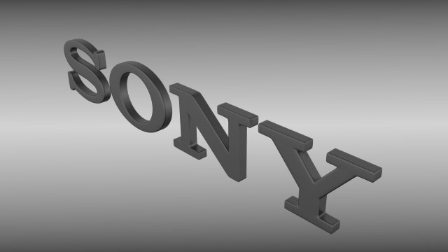sony logo 3D 模型 .c4d .max .obj .3ds .fbx .stl .blend 