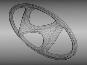 hyundai logo 3Dモデル