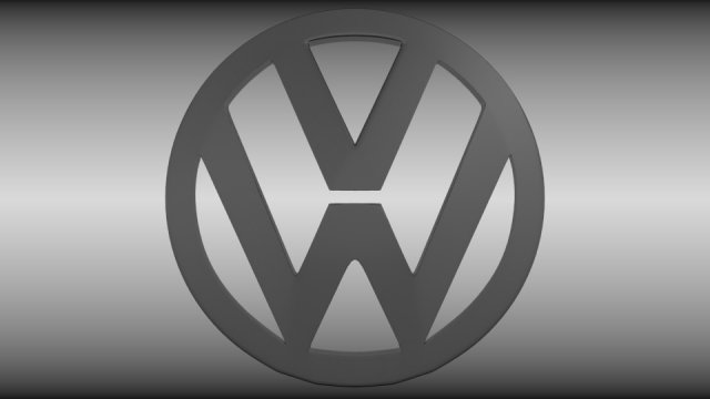 vw logo 3Dモデル .c4d .max .obj .3ds .fbx .stl .blend 