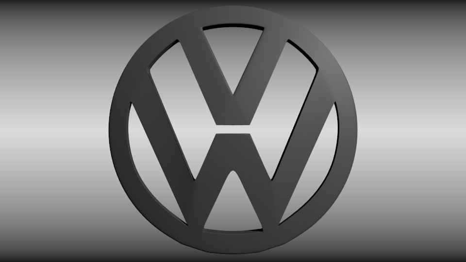 Volkswagen logo 3D Model in Parts of auto 3DExport