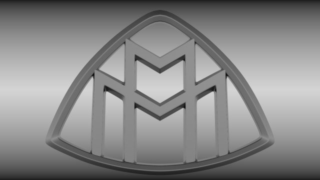 maybach logo 3D मॉडल .c4d .max .obj .3ds .fbx .stl .blend 