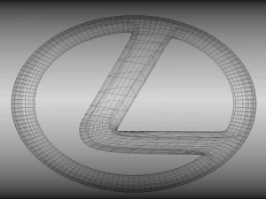 logo Lexus Modello 3D
