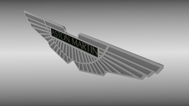 aston martin logo 3D Model .c4d .max .obj .3ds .fbx .stl .blend 