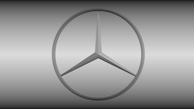 mercedes logo 3D Модель .c4d .max .obj .3ds .fbx .stl .blend 
