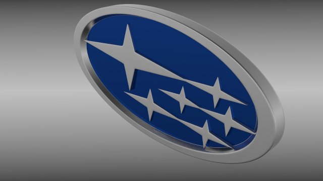 subaru logo 3D Модель .c4d .max .obj .3ds .fbx .stl .blend 