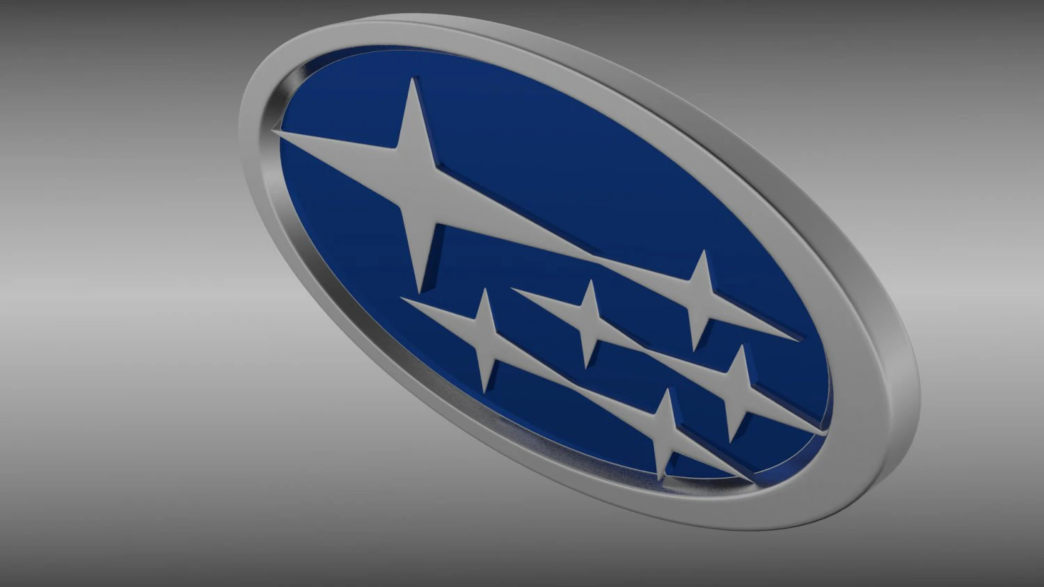 subaru logo 3D Model .c4d .max .obj .3ds .fbx .stl .blend
