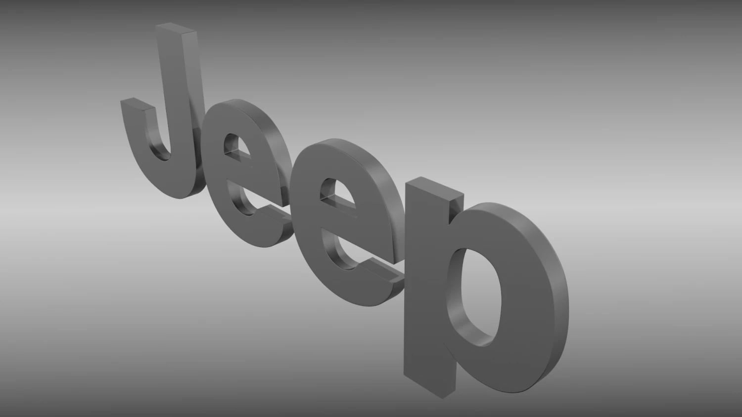 jeep logo 3D Model .c4d .max .obj .3ds .fbx .stl .blend 