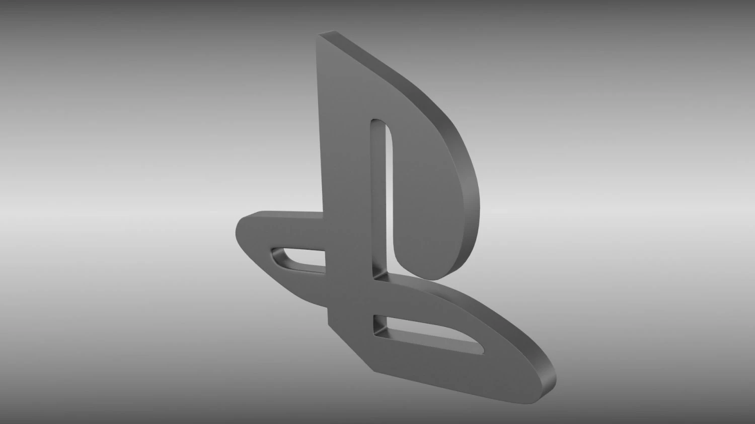 playstation logo 3D Model .c4d .max .obj .3ds .fbx .stl .blend
