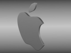apple logo 3Dモデル