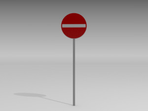 do not enter sign 3D 모델