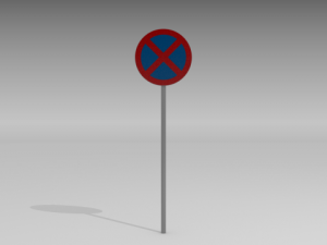 no stopping sign 3D Модель
