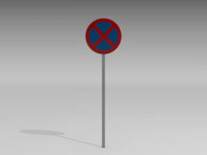 no stopping sign 3D Model