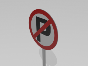 no parking sign 3D Model