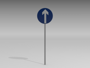 go straight sign Modelo 3D