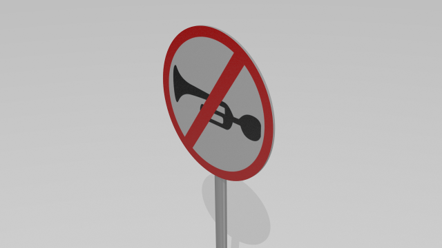 horn prhibited Model 3D .c4d .max .obj .3ds .fbx .stl .blend
