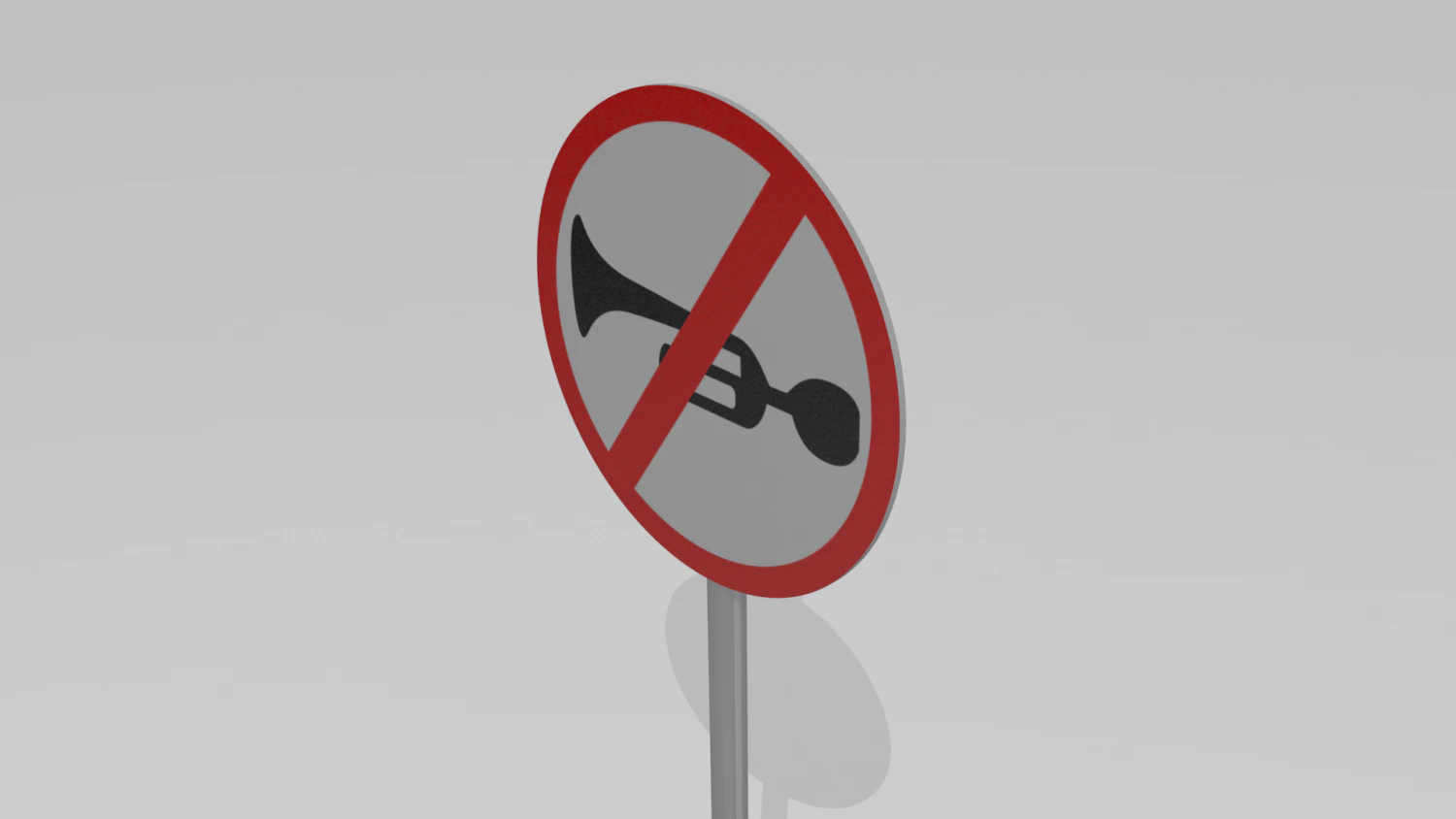 horn prhibited 3D Model .c4d .max .obj .3ds .fbx .stl .blend 