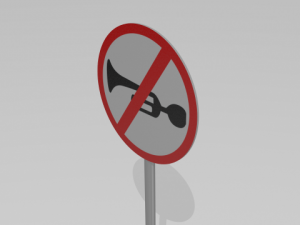 horn prhibited 3D Model