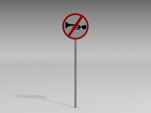 horn prhibited Model 3D