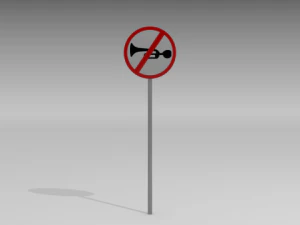 horn prhibited 3D Model