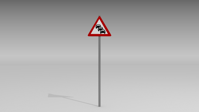 heavy traffic sign 3D Model .c4d .max .obj .3ds .fbx .stl .blend 