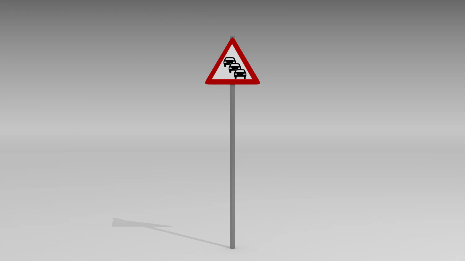 heavy traffic sign 3D Model .c4d .max .obj .3ds .fbx .stl .blend 