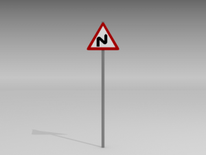 double bend sign 3D Model