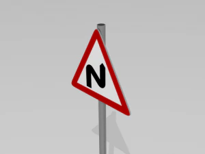 double bend sign 3D Model
