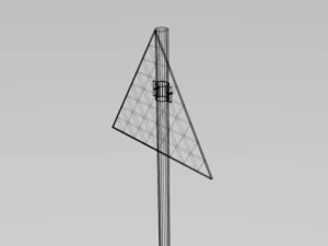 double bend sign 3D Model