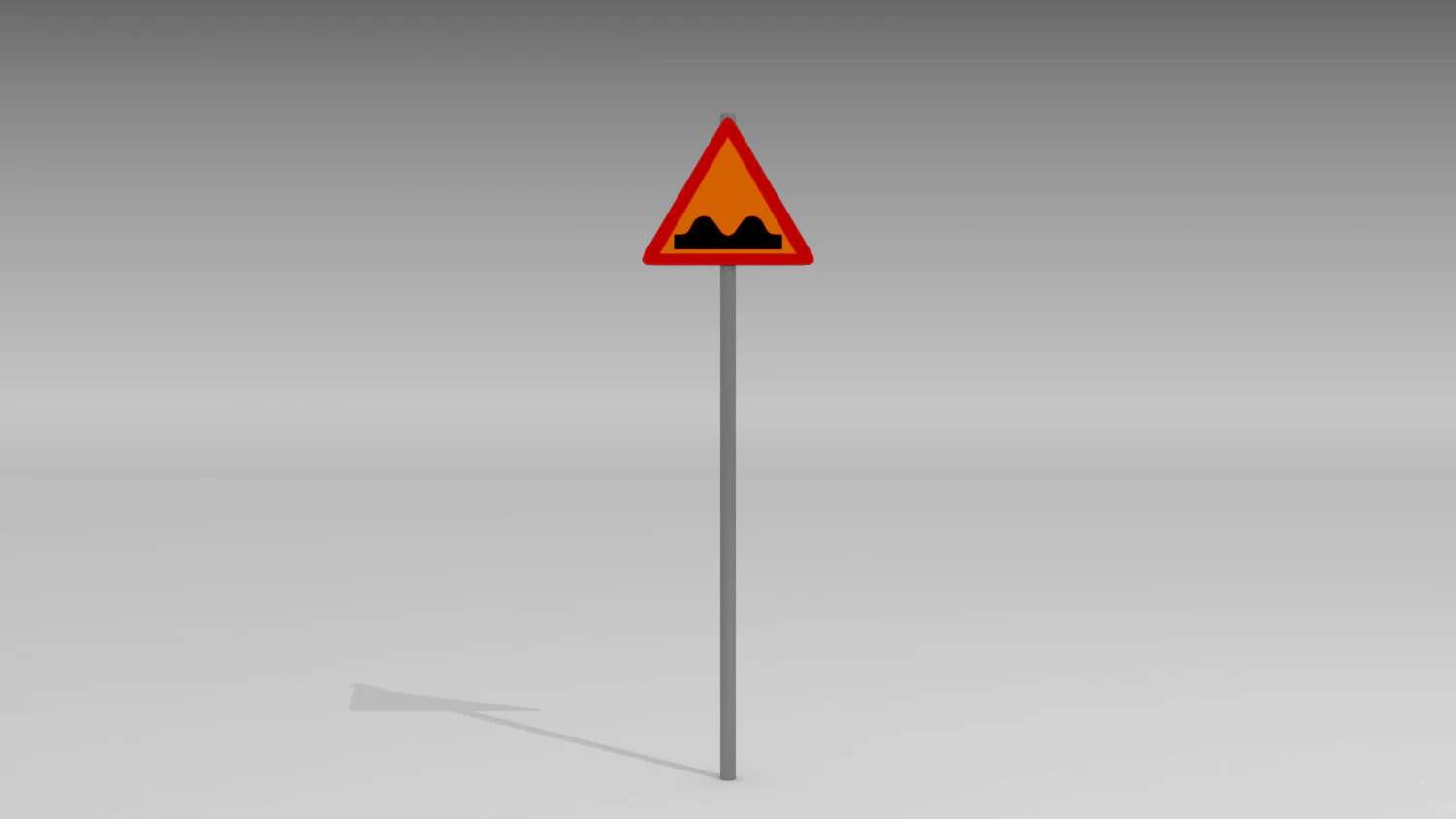speed bumps sign 3D Model .c4d .max .obj .3ds .fbx .stl .blend 