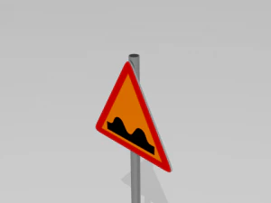 speed bumps sign 3D Model