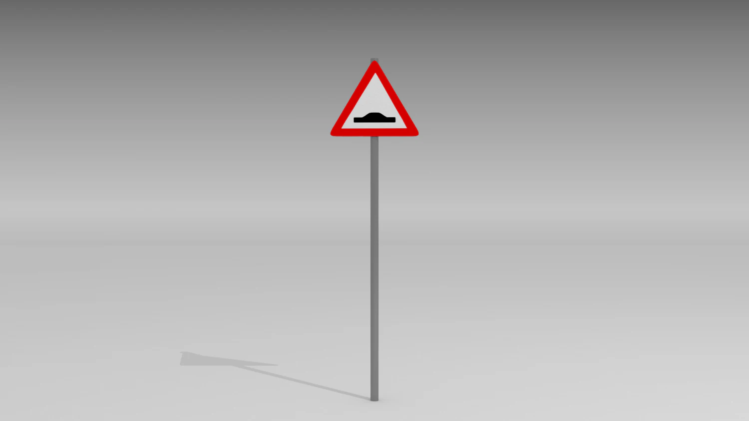 speed bump sign 3D Model .c4d .max .obj .3ds .fbx .stl .blend 