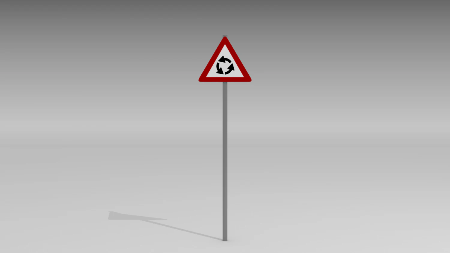 roundabout sign 3D Model .c4d .max .obj .3ds .fbx .stl .blend