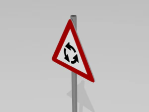 roundabout sign 3D Model