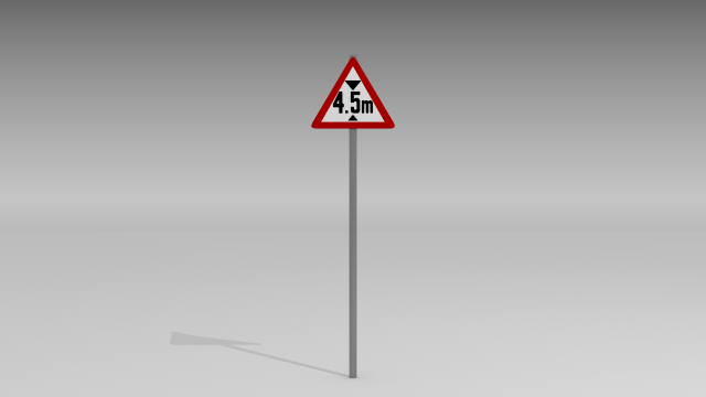 maximum height sign Modelo 3D .c4d .max .obj .3ds .fbx .stl .blend 