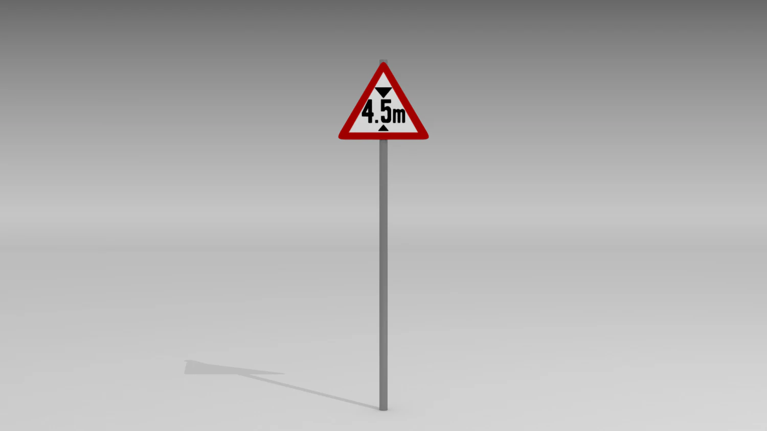 maximum height sign 3D Model .c4d .max .obj .3ds .fbx .stl .blend