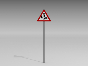 maximum height sign 3D Model