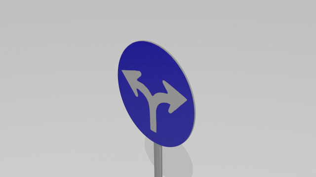 turn left or right sign 3D 模型 .c4d .max .obj .3ds .fbx .stl .blend 