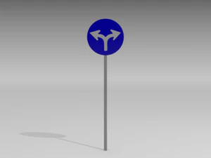 turn left or right sign 3D Model