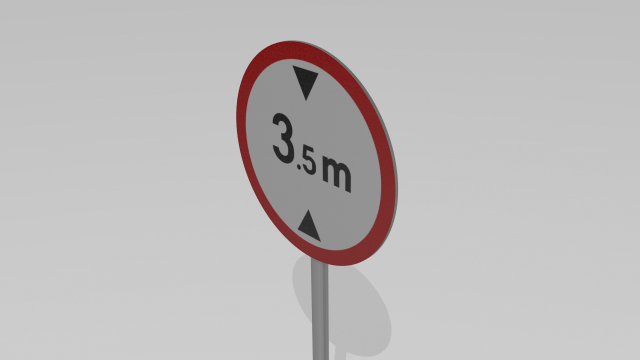 maximum height sign 3Dモデル .c4d .max .obj .3ds .fbx .stl .blend 